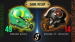 Oregon vs Oregon St Game Recap  College Football Week 3 [upl. by Rahel]