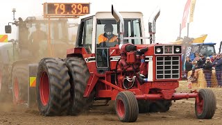 Tractor Pulling  International 1086 with an 800hp V16 Detroit Scraper Motor doing a Full Pull [upl. by Ignazio]