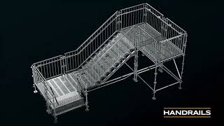 Silent Safety Scafomrux Low Noise Escape Stair Tower for RINGSCAFF Modular Scaffold [upl. by Lindsy]