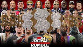 WWE 2K24 ROYAL RUMBLE MATCH FOR THE MILLION DOLLAR CHAMPIONSHIP [upl. by Nirmak]