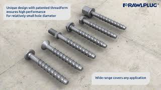 RAWLPLUG  CONCRETE SCREW ANCHOR RLX [upl. by Fasta]