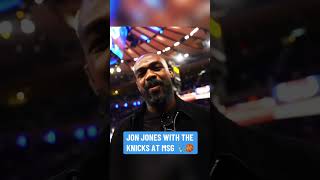 Jon Jones at the Knicks game 🗽🏀 UFC309 via UFC [upl. by Idden]