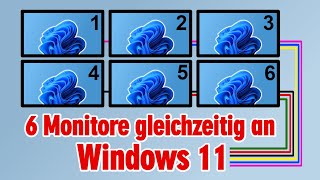 Windows 11 Multi Monitor Setup  Multi Screen  Dual Monitor  Mehrere Desktops [upl. by Peednas]