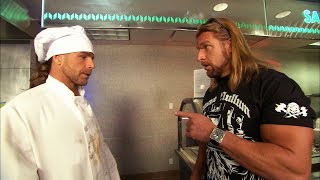 Triple H finds Shawn Michaels working in a cafeteria Raw Aug 10 2009 [upl. by Kynthia]