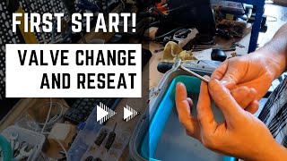 Motorcycle VALVE CHANGE and FIRST START  Rebuilding a Yamaha YZF R125 [upl. by Eirahcaz]