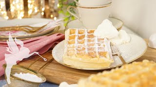 Dicke Belgische Waffeln Rezept zum selber machen  Fluffige Waffeln zu hause backen  Kuchenfee [upl. by Oflodor]