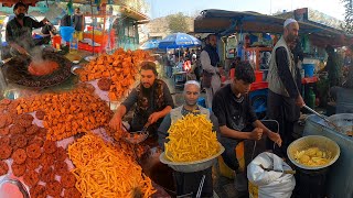 Breakfast and Traditional Street food in Kabul Afghanistan  Liver fry  Bolani  Subha ka nashta [upl. by Sylvanus627]