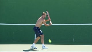 Stanislas Wawrinka Forehand and Backhand  Indian Wells 2013  BNP Paribas Open [upl. by Noed]