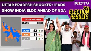 UP Election Results 2024  Uttar Pradesh Shocker Leads Show INDIA Bloc Ahead Of NDA [upl. by Ecilahs180]