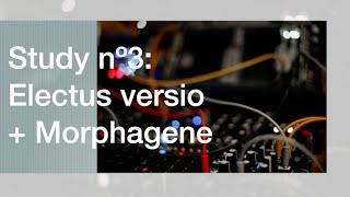 Study nº3  Electus Versio  Morphagene ambient jamuary2022 [upl. by Yeliah443]