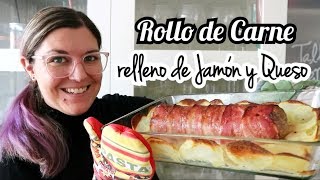 ROLLO DE CARNE PICADA RELLENO DE JAMÓN Y QUESO [upl. by Richarda226]