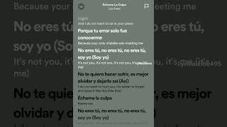 Échame la Culpa by Demi Lovato Luis Fonsi demilovato luisfonsi lyrics spotifylyrics shorts [upl. by Nanaj1]