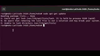 How to solve aptget update error Could not get lock varliblock It is held by process aptd [upl. by Richma769]