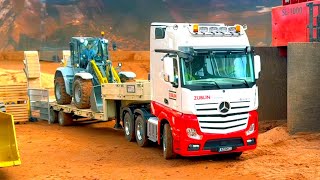 MIND BLOWING CONSTRUCTION WORLD  MB ATROS TRACTOR TRUCK  WHEEL LOADER KRAMER  BOBCAT MINIDIGGER [upl. by Gershom]