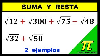 Suma y resta de radicales  radicales no semejantes  2 ejercicios resueltos [upl. by Anisirhc]