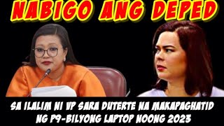 DepEd under VP Sara Duterte failed to deliver P9billion laptops in 2023 [upl. by Chu]