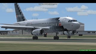 Spirit Airlines A319 Aguadilla Rafael Hernandez Airport TJBQ Landing FS9 [upl. by Ecinreb]