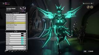 warframe TITANIA PRIME 1st skin fashionframe with details [upl. by Yzmar]