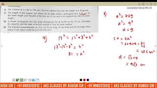 class 9 icse mensuration 164 [upl. by Eldoria]