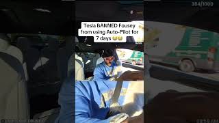 Fousey Gets Banned From Using AutoPilot In His Tesla shorts fyp viralvideos viral tesla [upl. by Seavir712]