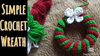 DIY Crochet Christmas Wreath Tutorial – Easy StepbyStep Guide for Beginners wreathdiy madebyyuma [upl. by Radley]