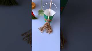 how to make broom at home  ঝারু বানানোর পদ্ধতি shorts broom ঝারু mrbusydiy creativeidea [upl. by Adnamar]