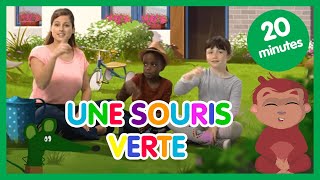 Une souris verte  20 Minutes de Comptines pour enfants  Comptine avec paroles  Les amis de Boubi [upl. by Datha]