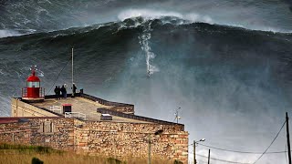 Garrett Mcnamara Rides the Biggest Wave of All Time in Nazaré [upl. by Jamieson]