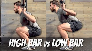 High Bar vs Low Bar Squat  Why Bar Placement Matters [upl. by Zeba]