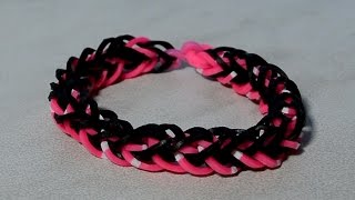 Rainbow Loom French Braid Bracelet Without Loom Use Two Forks DIY [upl. by Weldon]