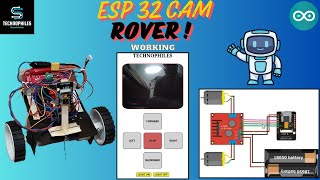 ESP32CAM Rover Capture and Control with WiFi 🚀📸 arduino technophiles esp32 robot rover diy [upl. by Aisel]