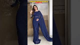 How To Wear Saree In 2024  saree pehne ka asan tarika3PCs Pakistani chiffon sequins saree in 4000 [upl. by Iaverne]