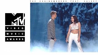 The Chainsmokers  Closer ft Halsey Live from the 2016 MTV VMAs [upl. by Schell742]