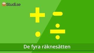 De fyra räknesätten Matematik  wwwbinogise [upl. by Narej]