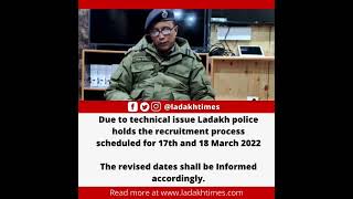 Ladakh police holds recruitment process due to technical issue [upl. by Akenahc]