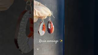 Resin ✨ resin earrings 🤩❤️resin crafts resin resinjewelry resincrafts earrings craftideas [upl. by Lian]