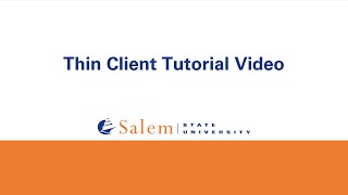 Thin Client Tutorial Video [upl. by Uela]