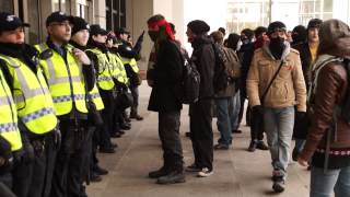 Striking Students Confront SPVM Police At Montreal Stock Exchange 00003MTS [upl. by Arlo]