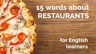 15 Words About  Restaurants  Free Downloadable Exercise Worksheet for ESL Teachers amp Learners [upl. by Australia892]