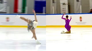 Budapest Trophy 2024 Womens short program  step sequences [upl. by Eimia]