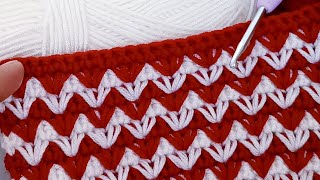 I found this wonderful twocolor crochet stitch for you Crochet pattern [upl. by Winston822]