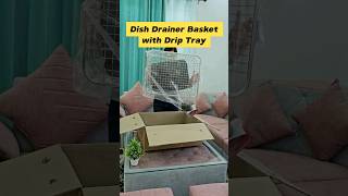 Dish Utensil Drainer Basket with Drip Tray😍 unboxing review amazon shorts [upl. by Leamsi]