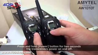 AMYTEL Licensefree walkietalkie 10km AW1010T x 1 pair [upl. by Llebpmac]