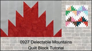 0927 Delectable Mountains Free Quilt Block Tutorial  Block of the Day 2023  Accuquilt  Layer Cake [upl. by Thgiwed594]