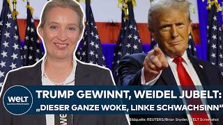 USWAHL 2024 Donald Trump  politisches Vorbild AfDChefin Alice Weidel zeigt ihre Bewunderung [upl. by Loy]