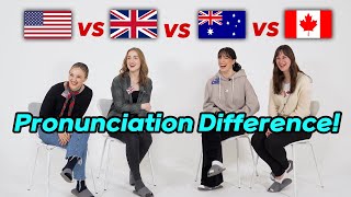 English differences Among 4 countries AmericanBritishAussieCanadian [upl. by Milan]