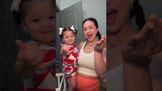 quotThe flying kiss of Juliette🥰 so precious😘♥️ shortsvideo andreaarzolatwins littletwins babygirl [upl. by Aikit]