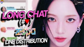 AESPA  Long Chat ♥ Line Distribution [upl. by Ailito]