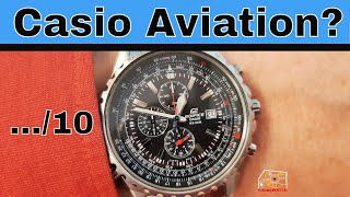 Casio Edifice EF527D 1AV review  aviation watch with slide rule and chronograph [upl. by Cynara]