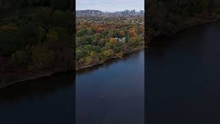 Fall by the water in LaSalle and Verdun drone fall backgroundvideo quebec [upl. by Aoniak613]